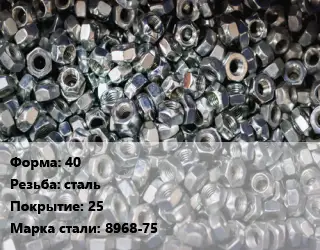 Контргайка 40 сталь 25 Сталь: 8968-75